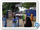 Sree Shanthi Anand Vidyalaya school students welcoming our Chief Guest